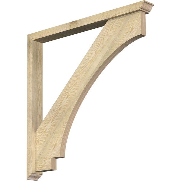 Ekena Millwork Imperial Traditional Rough Sawn Bracket w/ Offset Brace, Douglas Fir, 4"W x 40"D x 40"H BKT0402X40X40IMP01RDF - main